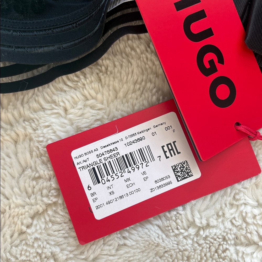 Hugo Boss Sheer Mesh Bralette – XS | NWT | Minimalist Luxe | Black Strappy - Picture 7 of 7